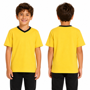 Custom Youth V Neck <b>T</b> <b>Shirt</b> Plain Blank Team Jersey Quick Dry Breathable <b>Polyester</b> Sports <b>Shirt</b> OEM ODM Manufacturer - Product Image 1