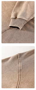 Hoodie Streetwear Oversize Délavé à l'Acide Automne 2025 100% Coton Haute Qualité Effet Vintage 400g - Product Image 6