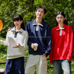 Haute qualité sport col zippé sport actif sweats à capuche hommes et femmes décontracté contraste couleur col 380g sweat - Product Image 2