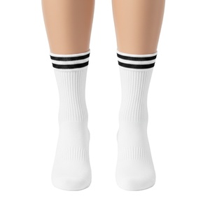 Calcetines deportivos casuales unisex, mezcla de algodón, tela elástica transpirable, ajuste suave y cómodo para entrenamiento deportivo, trabajo al aire libre - Product Image 1