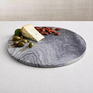 Tabla de cortar de mármol blanco con asa, tabla de quesos de lujo, bandeja de charcutería con juego de cuchillos para cocina - Product Image 3