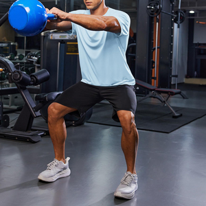 Camiseta Deportiva de Manga Corta para Hombre, de Secado Rápido, Color Sólido, Transpirable, para Entrenamiento, Gimnasio y Deportes - Product Image 3