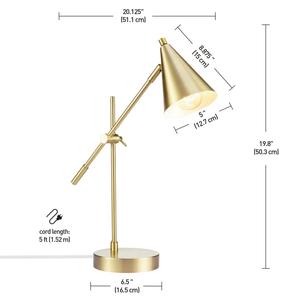 Lampe de table en laiton de qualité supérieure avec abat-jour en verre et base lourde, éclairage de luxe - Product Image 3