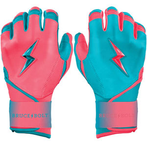 ถุงมือตีเบสบอลรุ่น Max Clark Signature Series แบบข้อมือยาว - สีชมพู/เขียวอมฟ้า BRUCE-BOLT รุ่น Original Series ถุงมือตีเบสบอลหลายสีสำหรับผู้ใหญ่ - Product Image 1
