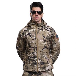<b>Camo</b> Softshell <b>Jacket</b> Men Fleece Lined <b>Waterproof</b> Hooded Outdoor Hiking Hunting Coat Multicam CP <b>Camo</b> Green Brown - Product Image 3