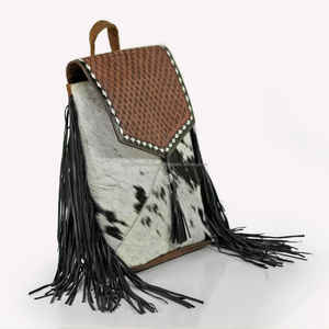 Sac à dos pour ordinateur portable en cuir de vachette, style western cowboy, pour voyages et école - Product Image 2