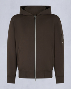 Sudadera con Capucha y Cremallera para Hombre, Color Marrón, Transpirable, Corte Regular, Color Sólido, Algodón, Ropa Casual, Marca Privada, Personalizable OEM/ODM - Product Image 1