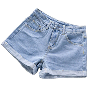 Shorts de mezclilla de cintura alta y corte holgado estilo A para mujer, estilo estudiantil, ¡Oferta de la temporada! Nuevos jeans negros con dobladillo enrollable, ¡Tendencia de moda! - Product Image 6