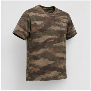 Camiseta de Manga Corta para Hombre con Estampado de Camuflaje de Corte de Corteza de Nogal Taupe Personalizada MTS-CAMO-0020 - Product Image 4