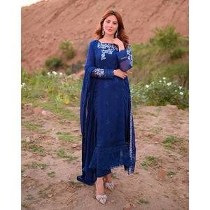Top y parte inferior hermosos del desgaste del Partido de las mujeres con el sistema de Dupatta - Product Image 4