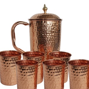 Ensemble de vaisselle en cuivre, ensemble d'ustensiles de cuisine en cuivre, ensemble de carafes traditionnelles en cuivre, ensemble de récipients à eau en cuivre - Product Image 6