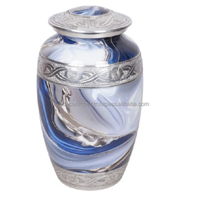 White Look Durable Quality Lightweight Urn Classic American Style Metal Funeral Urn <b>for</b> <b>Ashes</b> <b>for</b> Memories Memorial Urn - Product Image 3