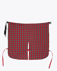Capa de Peluquería de Mezclilla con Bolsillos con Estampado de Calaveras y Cintura Ajustable para Uso en Barberías y Salones - Product Image 4