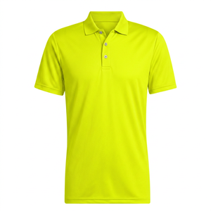 Polo en tricot à manches courtes pour homme, noir uni, design décontracté, coupe classique - Product Image 6