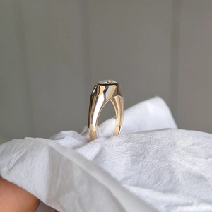 Bague de fiançailles et de mariage en diamant de laboratoire taille marquise 1 carat en or jaune 14 carats, bijou cadeau pour fête - Product Image 6