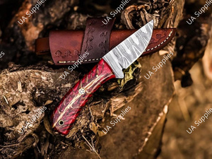 มีดเดินป่าอเนกประสงค์ขนาด 8 นิ้ว เหล็กดามัสกัส ราคาสุดคุ้ม คมกริบ ด้ามจับรูปทรงกรวยสน เหมาะสำหรับพกพาในชีวิตประจำวัน - Product Image 2