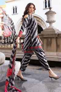 Servicio OEM, Trajes de Tela de Lino para Mujer, Diseño Moderno, Kameez Shalwar Dupatta, Bordado Intenso, Trajes Indios y Pakistaníes de 3 Piezas - Product Image 4