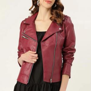Nueva Chaqueta de Cuero Genuino para Mujer, Estilo Casual y Elegante, Color Sólido Premium, Ropa Exterior de Moda - Product Image 1