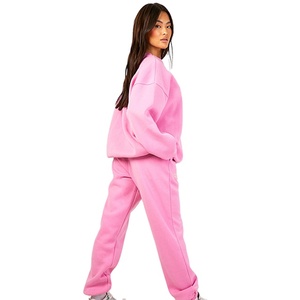 Ensembles de jogging pour femmes, sweats à capuche oversize à épaules tombantes, en molleton épais 400 GSM, et pantalons amples assortis - Product Image 6