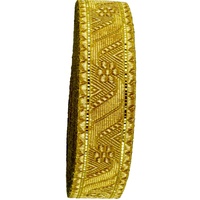 Bordure Dorée Personnalisée de Haute Qualité pour Vêtement Liturgique, Dentelle Française Écologique Brodé en Polyester/Coton avec Strass et Paillettes