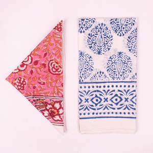 Hand Block Print Cotton Bandana <b>Scarf</b> Floral Pattern Ethnic Fashion Style <b>Square</b> Unisex Neck <b>Scarf</b> Multifunctional Skin Friendly - Product Image 4