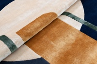 Tapis moderne fait main de luxe, motif géométrique, en soie/laine, touffeté à la main, personnalisé, ensemble de tapis tissés pour bureau, salle de prière