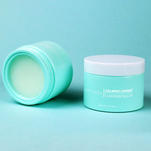 นาตินดา คาล์มมิ่ง เชอร์เบท คลีนซิ่ง บาล์ม ผลิตภัณฑ์ทำความสะอาดผิวหน้าสูตรล้ำลึก ผสมว่านหางจระเข้ เหมาะสำหรับทุกสภาพผิว - Product Image 3