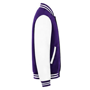 OEM Wholesale Fashion Wear Men's Varsity Jackets Breathable Custom Made <b>Plain</b> Blank Varsity Jacket for Men with Private Logo - Product Image 2