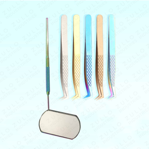 Pince à épiler pour extensions de cils de haute qualité avec revêtement diamanté, 6 couleurs, en acier inoxydable, pointe volume, kit d'outils durables pour cils - Product Image 3