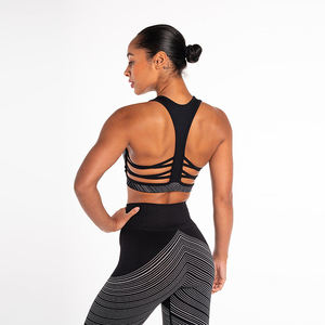 Soutien-gorge d'entraînement personnalisé, uni, respirant, sans armatures, en dentelle, en Spandex/Nylon, avec bonnets, idéal pour l'été et la gym, vente en gros OEM, le plus vendu - Product Image 3