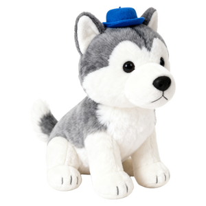 Peluche réaliste de chiot Samoyède blanc, douce et moelleuse, avec nœud papillon rouge - Product Image 2