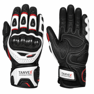 Gants de moto sportifs personnalisés, très demandés, pour motocross, conduite tout-terrain, en cuir imperméable, compatibles écran tactile, doigts entiers - Product Image 1