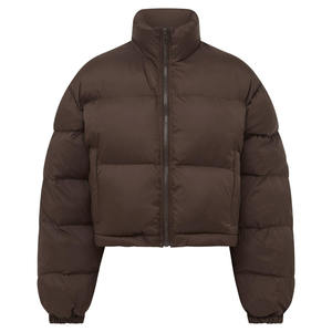 Chaqueta corta informal acolchada tipo puffer, estilo boxy, con aislamiento para invierno, parka corta para mujer, a prueba de viento, tipo burbuja. - Product Image 5