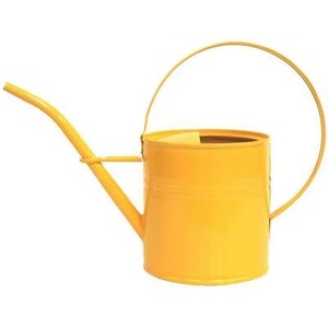 บัวรดน้ำโลหะสีเหลืองพร้อมพวยยาวสำหรับทำสวน ผิวเคลือบสีทนทาน - Product Image 4