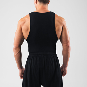 Men's wear Cotton Tank Tops Gym Exercise Fitness Sports <b>Vest</b> with Wide Shoulder Round Neck Sleeveless Shirt Casual Wear Tank To - Product Image 5