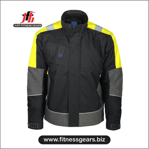 Customized Outdoor Construction Work <b>Men's</b> Safety <b>Jacket</b> with Protective Pockets Wholesale Canvas Canvas Work Wear for <b>Men</b> - Product Image 4