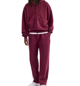 Conjunto Deportivo Informal de Invierno para Gimnasio y Fitness, de Felpa Lavada, Transpirable, de Dos Piezas, Personalizable, para Correr, para Hombre - Product Image 1