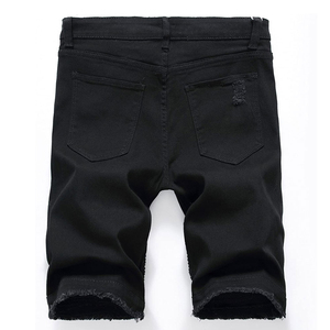 Pantalones Cortos de Mezclilla de Algodón Personalizados para Hombre, Cintura Alta, Cierre con Cordón, Transpirables, Diseño Vintage, MOQ Bajo, Última Moda Urbana de Verano - Product Image 3