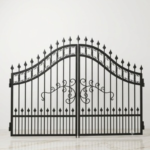 Porte battante double en acier inoxydable KHP, fabriquée sur mesure, avec revêtement en poudre, robuste, pour entrée sécurisée, motif floral exquis - Product Image 1