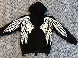 Reflective Angelic Print Polyester/Cotton 320g Breathable Unisex Motorcycle Hoodie CE Approved Removable <b>Protectors</b> Riding - Product Image 2