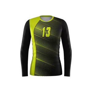 Maillot de football personnalisé pour homme, manches courtes, noir et vert lime, avec impression 13 au dos, respirant et anti-humidité, coupe ajustée à l'avant - Product Image 2