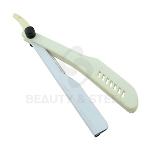 Professional Red and Black Barber Straight Edge <b>Razor</b> Lightweight Shavette with Cutout Handle for Precise Shaving - Product Image 3