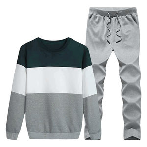 Ensemble de survêtement athlétique respirant en polaire polyester uni pour homme, avec sweat à capuche et pantalon de jogging – Collection Hiver 2026 (Vente en gros) - Product Image 5