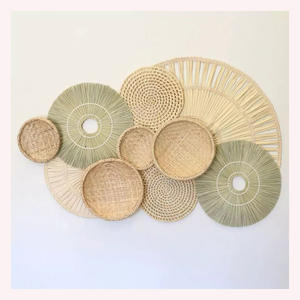 Panel Decorativo de Pared Personalizable de Ratán Tejido a Mano, Estilo Art Deco, para Sala de Estar, Dormitorio, Hotel - Product Image 4