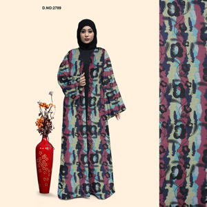 Ensemble Abaya et Shrug de Soirée Tendance de Qualité Supérieure avec Broderie et Taille Naturelle pour Tenue Moderne et Pudique, Idéal pour le Bureau, la Maison et l'Extérieur - Product Image 1