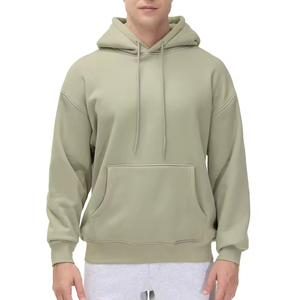 Sudadera con capucha para hombre con logotipo personalizado al por mayor, camisa de invierno unisex de moda, multicolor, de algodón puro, con bolsillo de piel de oveja. - Product Image 5
