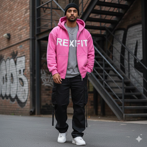 Sudaderas Extra Grandes de Estilo Urbano, Tejido Grueso 100% Algodón, Calidad Premium, Diseño Más Vendido, Sudaderas Unisex con Cierre - Product Image 3