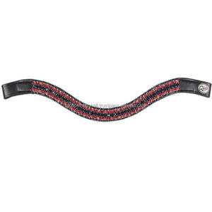 Logotipo personalizado hecho a mano marca duradera cristales diamantes de imitación forma de onda decorativa cuero frente de caballo banda para brida - Product Image 2