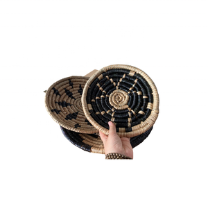 Cuenco de cesta de frutas tejido redondo de 30cm de Vietnam/cuenco decorativo de algas marinas de Material de algas marinas para caja de frutas, artesanía de mimbre, decoración de regalo - Product Image 2