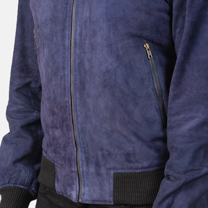 5. Blouson Bomber en Faux Daim pour Homme, Veste Légère Décontractée Style Streetwear, OEM ODM, Logo Personnalisé, Vente en Gros, Fabricant, Fournisseur d'Usine - Product Image 6